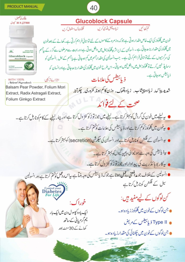 Glucoblock Capsule | Green World Glucoblock | Natural Glucoblock