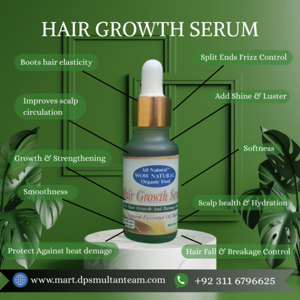 Hair Growth Serum: Organic Hair Serum for Luxurious Hair Treatment” 30ml