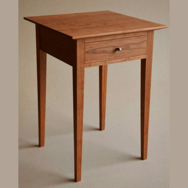 Solid Wood Side Table with Drawer – Handcrafted Minimalist Accent Furniture - Image 2
