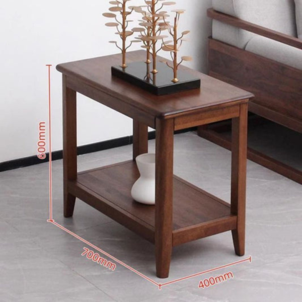 Solid Wood Side Table with Drawer – Handcrafted Minimalist Accent Furniture - Image 3