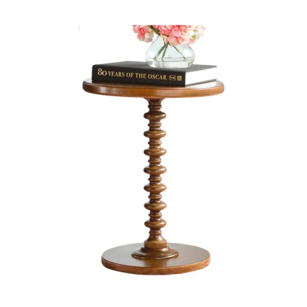 Turning Tower Wooden End Table - Image 2