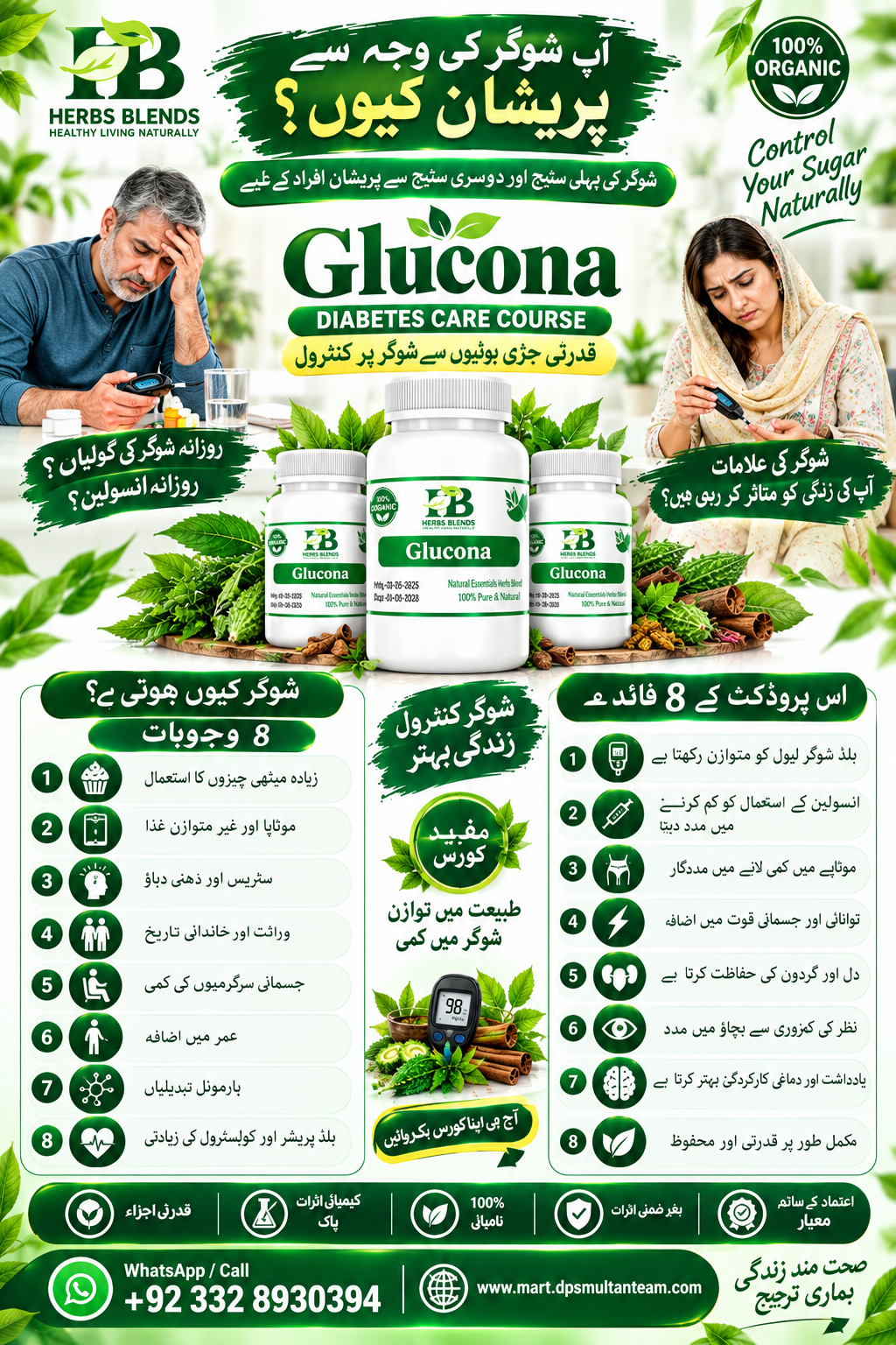 Herox Blends Glucona Pure Herbal Formula For Diabetes Management - Image 2