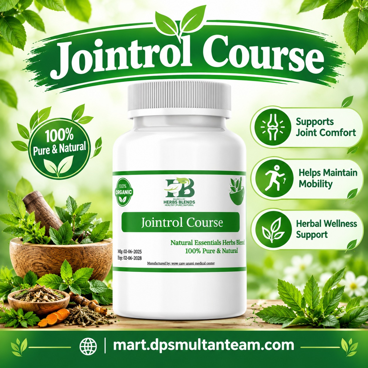 Jointrol Course Herbal Supplement for Joint Comfort and Active Mobility