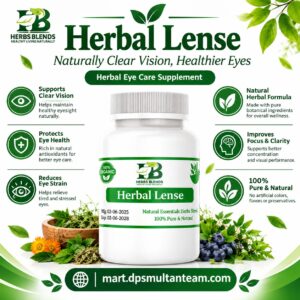 Herbal Lense Eye Care Supplement with Zinc for Clear Vision