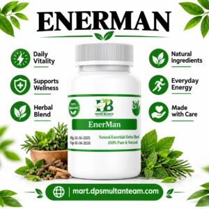 EnerMan Herbal Vitality Supplement for Men Daily Energy and Stamina